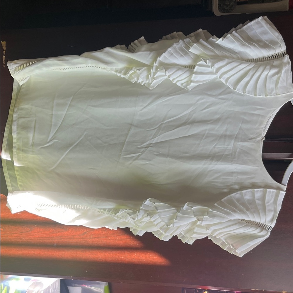 Maje White Ruffle Blouse - Picture 5 of 5